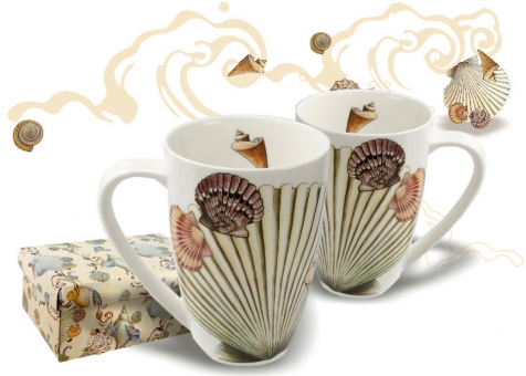 Zestaw 2 kubków Carmani muszelki