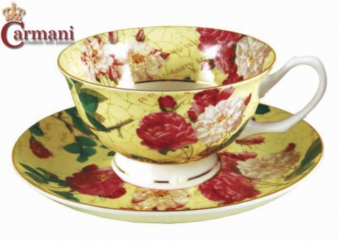 Filiżanka Carmani - kolekcja kwiat róży