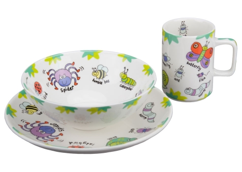 Komplet śniadaniowy Przyjaciele z ogródka