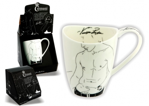 Kubek czarno - biały Carmani MĘŻCZYZNA