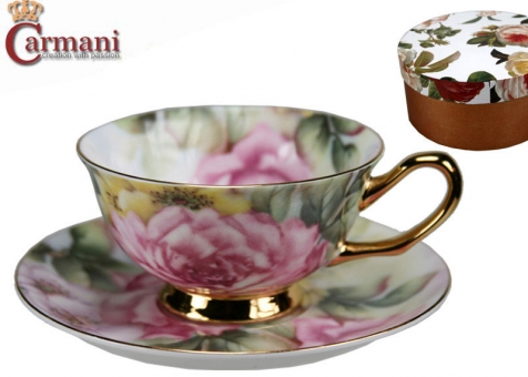 Filiżanka Carmani - kolekcja bukiet róż