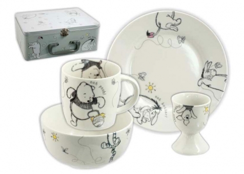 Kliknij aby powiększyć Zestaw śniadaniowy Kubuś Puchatek Silver Lining