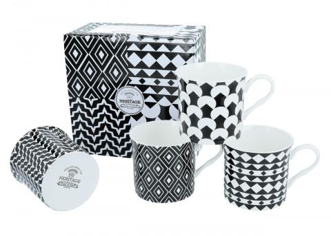 Komplet 4 kubków - Shades of Black