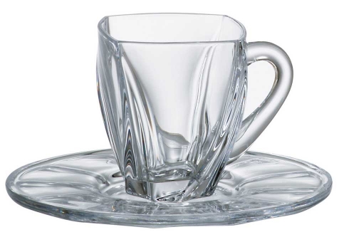 Komplet 6 filiżanek 150 ml ze spodkami Neptune Bohemia