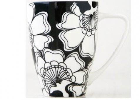 Kubek 330 ml Salt&Pepper Black Flower