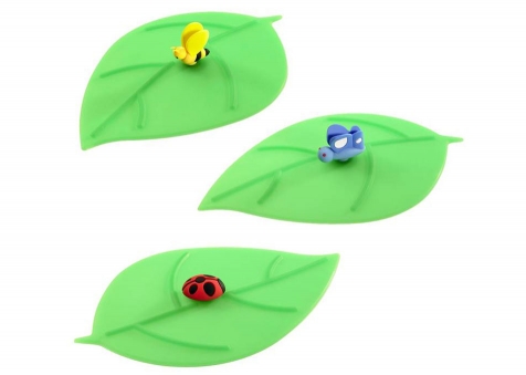 Zestaw 3 pokrywek silikonowych, liście Lurch