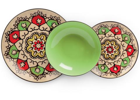 Zestaw 3 talerzy green MEDITERRANEO Egan