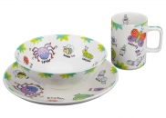 Komplet śniadaniowy Przyjaciele z ogródka