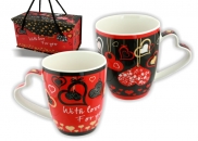 Zestaw 2 kubków walentynkowych Santai serca