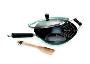 Wok TAO 32 cm NON STICK z pokrywą Ken Hom