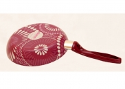 Patelnia DOMO Fantasy Flowers bordowe kwiaty 28 cm