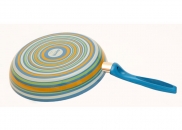 Patelnia DOMO Fantasy Stripes niebieskie paski 28cm