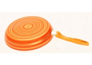 Patelnia DOMO Fantasy Stripes pomarańczowe paski 20cm