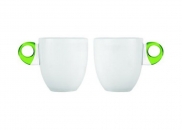 KUBKI 2szt Guzzini ART&CAFE ucho-zielone