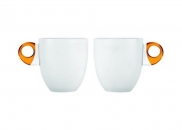 KUBKI 2szt Guzzini ART&CAFE ucho-pomarańczowe