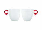 KUBKI 2szt Guzzini ART&CAFE ucho-czerwone