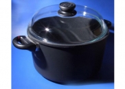 Garnek tytanowy 26cm/15cm SKK z pokrywką żaroodporną