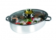 Brytfanna owalna z rusztem oraz pokrywą 38 cm 9l Ambition