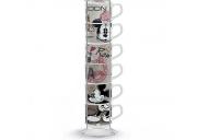 6 kubeczków espresso w metalowym stojaku Mickey Disney Egan