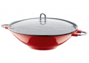 Wok CHAMBORD 37 cm  czerwony Bodum