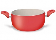 Garnek 20 cm czerwony BIOCERAMIX indukcja PENSOFAL