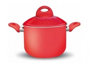 Garnek do mak. PastaSi 5l czerw BIOCERAMIX indukcja PENSOFAL