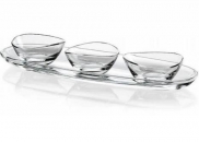 Komplet patera 50x16cm + 3 miski VV Papaya ViDiVi