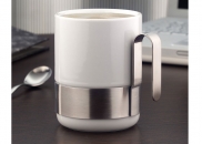 Kubek do kawy Auerhahn,stal mat./porcelana