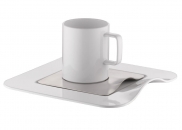 Kubek do kawy+spodek+talerzyk Coffee set, Auerhahn,stal mat.