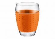 Szklanki 2 szt. Bodum PAVINA 0.45l pomarańczowe