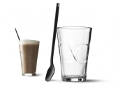 Zestaw wysoka szklanka+łyżeczka do latte Coffe&Tea MENU