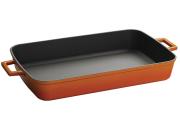 Brytfanna żeliwna emaliowana 26x40cm indukcja pomarańcz Lava