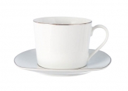 Komplet 6 filiżanek ze spodkami Ambition Quadro Platyna