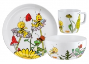 Komplet 3 częściowy porcelanowy Pszczółka Maja Auerhahn