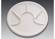 Biały talerz do fondue 25 cm Kuchenprofi