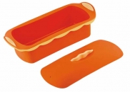 Brytfanna z pokrywą, pomarańczowa,24x 10 x 7cm Silicone Zone