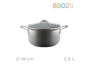 Garnek z pokrywką 18 cm Granchio TITANIO