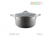 Garnek z pokrywką 20 cm Granchio TITANIO