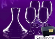 Komplet karafka + 4 kieliszki do wina Natalia Maxima Bohemia