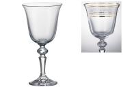 Komplet 6 kieliszków do wina Laura Gold 220 ml Bohemia