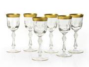 Komplet 6 kieliszków Jessie złocone kryształ 150 ml Bohemia