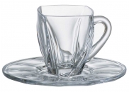 Komplet 6 filiżanek 150 ml ze spodkami Neptune Bohemia