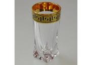 Komplet 6 kieliszków do wódki QUADRO VERSO GOLD Bohemia