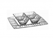 Komplet talerz+4 miseczki Ice ViDiVi