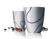 Komplet termokubków porcelana 2szt 80ml Black Contour MENU