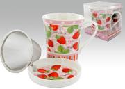 Kubek z sitkiem i przykrywką truskawki JAMESON & TAILOR