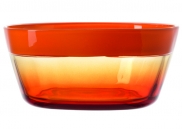 Miska szklana 24,5 cm pomarańczowa Mio Leonardo