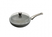 Patelnia  GRANIT LINE 22 cm z pokrywą VINZER