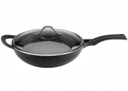 Wok GRANITE PREMIUM z pokrywą 32 cm Vinzer indukcja