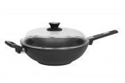 Patelnia WOK tytanowy 32 cm/11 cm z pokrywą, indukcja, SKK